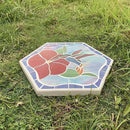 Bieye MSS003 Tiffany Style Stained Glass Mosaic Decorative Stepping Stone for Garden Decor (13" Hexagonal, Hummingbird) by CozyNest Decor