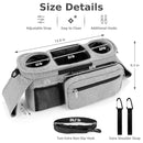 Accmor Universal Stroller Organizer with Insulated Cup Holder Detachable Phone Bag and Shoulder Strap,Stroller Bag Caddy Organizer Fits for Uppababy, Baby Jogger, Britax Strollers by TinyTreasures Baby Boutique