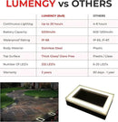 LUMENGY Solar Paver Light 6×9 inch, 2700K, Up to 20 Hours Continuous Lighting, Stainless Steel, Thick Glass, Glare-Free Illumination for Driveways, Pathways & Garden, Waterproof & Drive-Over Rated by CozyNest Decor