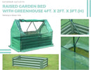Aoodor 4 x 2 x 1 ft Raised Garden Metal Bed, Mini Greenhouse Kit with 2 Roll-up Zipper Doors, for Vegetables, Herbs and Flowers by GreenHaven Gardens