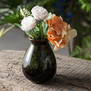 JOJUNO Glazed Rustic Bud Vase Set of 4 - Small Ceramic Mini Pottery Vases in White, Yellow, Green, Red - Ideal for Fresh & Dried Flowers - Modern Farmhouse Décor for Living Room, Shelves, Dining Table by GreenHaven Gardens