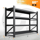 60” W Heavy Duty Garage Shelving, 5000LBS Metal Storage Shelves, 4 Tier Storage Rack Shelf, Steel Industrial Shelving, Adjustable Standing Shelf for Basement/Warehouse 60" W x 24" D x 70" H, Black by GreenHaven Gardens