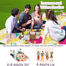 Extra Large Picnic Blanket Waterproof,80"x 80"Foldable Machine Washable Beach Blanket,Outdoor Blanket for 6-8 Adults,Picnic Mat Suitable for Indoor Crawling,Park Beach,Camping,Hiking,Travel（Yellow） by TinyTreasures Baby Boutique