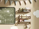 Upgraded Thick Floating Shelves - Multi-Use Wall-Mounted Bookshelves for Kids and Nursery, Ideal for Books, Toys, Spice Rack, Decor - Walnut Brown by CozyNest Decor