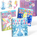 PERRYHOME 3PCS Sticker by Number Paint Books for Girls Ages 4-8, Unicorn Mermaid Frozen Themes Sticker Activity Books, Girls Crafts Party Birthday Christmas Gifts Toys by TinyTreasures Baby Boutique