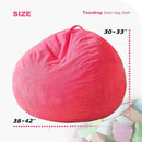 Homguava 3.5FT Bean Bag Chair: Teardrop Bean Bags with Memory Foam Filled, Compact Beanbag Chairs Soft Sofa with Corduroy Cover (Pink) by TinyTreasures Baby Boutique