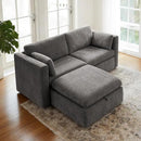 CHITA Modular Sectional Sofa, FSC Certified L Shaped Couch with Reversible Chaise, Modular Sectional Couch for Small Space, 78 Inch Width, 3 Seat Modular Sofa with Storage Ottoman, Grey by CozyNest Decor