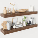 Heimlove Floating Shelves for Wall 36 Inches Long,9.3" Deep Walnut Floating Shelf Set of 2,Wall Mounted Shelves for Bathroom Bedroom Living Room Kitchen Office,Shelf for Books Storage,Home Decor by CozyNest Decor
