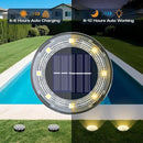 Mini Solar Ground Lights, 24 Pack Solar Lights Outdoor Waterproof, Upgraded LED Flat Landscape Lighting for Outside Pathway Garden Patio Yard Driveway,Warm White by CozyNest Decor