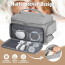 Breast Pump Bag for Spectra S1 S2 with Waterproof Mat, Breast Milk Cooler Bag for Pump Essentials, Pumping Bags for Working Mom Travel Camping, Grey by TinyTreasures Baby Boutique