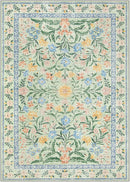 Wonnitar Machine Washable 5x7 Area Rug, Boho Floral Rugs for Living Room Non-Slip, Soft Pink and Green Flower Ultra-Thin Non Shedding Carpet for Bedroom Dining Room Nursery by TinyTreasures Baby Boutique
