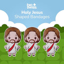 BioSwiss Bandages, Holy Jesus Shaped Self Adhesive Bandage, Latex Free Sterile Wound Care, Fun First Aid Kit Supplies for Kids and Adults, 24 Count by TinyTreasures Baby Boutique