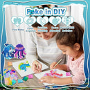 JRD&BS WINL Magical Ocean Animal Poke Art - Dolphin, Jellyfish, Seahorse, Turtle, Octopus | No-Mess Craft Kit for Kids 4-9 | Marine Biology Learning Toy | Creative Gift for Preschoolers by TinyTreasures Baby Boutique