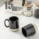Hasense Ceramic Coffee Mugs Set, 15 oz Large Coffee Cups Set of 4, Tea Cups with Handle for Men and Women, Latte Mugs for Coffee, Tea, Milk, Hot Chocolate, Microwave Dishwasher Safe, Black by CozyNest Decor