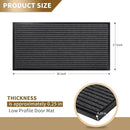 Yimobra Front Door Mat Outdoor Indoor Entrance, 100% Waterproof All-Season All Weather Doormat, Welcome Matt Outside Entry, Non Slip, Low Profile, Heavy Duty Patio Porch Floor Mats,36 x 17,Grey by CozyNest Decor