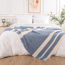 NEXHOME PRO Stripe Cozy Blanket, Knit Fuzzy Throw Blanket for Couch Bed Sofa Picnic, Ultra Soft Blankets for Women Gifts Blue 50 x 60 inches by TinyTreasures Baby Boutique