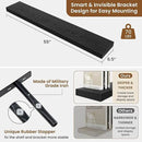 fuqing Floating Shelves for Wall, Bathroom Shelf Wall Mounted for Storage, Shelves with Invisible Bracket for Bedroom, Kitchen, Living Room, Farmhouse Small Book Shelf, 55 Inch Set of 2, Black by CozyNest Decor