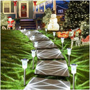 DenicMic Solar Lights Outdoor 15 Pack Waterproof 6000K Cold White LED Stainless Steel Stake for Pathway Yard Garden Driveway Solar Powered Outside Decor by CozyNest Decor