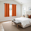 MIULEE Orange Blackout Curtains - Bedroom Window Treatment Fall Curtains Thermal Insulated Room Darkening Drapes for Living Room Kitchen Grommet Light Blocking Drapery, 40 x 45 Inches Long, 2 Panels by TinyTreasures Baby Boutique