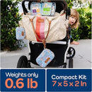 KeepGoing Travel First Aid Kit for Kids – 130 Pc. for Car, Home, Purse, Diaper Bag & Backpack with Latex-Free Bandages - Mini First Aid Kit Travel Size TSA-Approved by TinyTreasures Baby Boutique