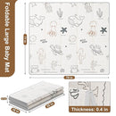 79x71 Foldable Play Mat for Baby, Extra Large Foam Play Mat Tummy Time and Crawling Mat, Waterproof & Anti-Slip Reversible Portable Baby Floor Mat for Infant, Toddler by TinyTreasures Baby Boutique