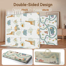 Foldable Baby Play Mat for Floor, PIGLOG 79x71 Extra Large Crawiling Play Mat for Babies, Waterproof & Portable Tummy Time and Non-Toxic Soft Foam Playmat for Infants, Toddlers by TinyTreasures Baby Boutique
