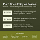 Eden Brothers Zin Master Flower Mixed Seeds for Planting, 5 lb, 2,400,000+ Seeds with California Giant, Mexican, Lilliput Zinnia | Attracts Pollinators, Plant in Spring, Zones 3, 4, 5, 6, 7, 8, 9, 10 by GreenHaven Gardens