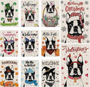 Seasonal Garden Flags Boston Terrier Dog Double Sided Flags Set of 11 Holiday Farmhouse Indoor Outdoor Yard Lawn Christmas Gifts Decorations 12.5x18 Inch by GreenHaven Gardens