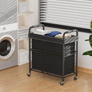 Laundry Hamper 3 Section, 145L Rolling Laundry Sorter Basket with Wheels, 3 Compartment Clothes Organizer Cart, Pull-Out Removable Bags for Laundry Room, Bathroom, Bedroom, Black by CozyNest Decor