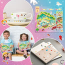 3D Sticker Scene Play Set – 4 Scenes with 300+ Stickers, Reusable Sticker Book, Waterproof Stickers for Kids & Adults by TinyTreasures Baby Boutique