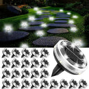 Solar Ground Lights Outdoor 26 Pack Waterproof, Upgraded Solar Garden Lights with 4 Side Light, Stainless Steel Solar Powered Disc Landscape Light for Walkway Pathway Lawn Yard Patio Deck-Cool White by CozyNest Decor