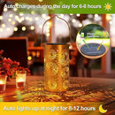 Mothers Day Gifts, Fireworks Solar Lanterns Outdoor Hanging, Hollowed-Out Metal Waterproof LED Garden Decor Light for Patio Yard Pathway Lawn Front Porch Tree, Birthday Gifts for Women Mom Grandma by GreenHaven Gardens