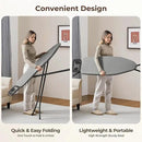 Yaheetech Foldable Ironing Board, Heavy Duty Iron Board with 9 Adjustable Heights, 4 Layer Cover and Safety Iron Rest, 52X14 Compact and Space Save Iron Board for Home Laundry Room Use, Gray by CozyNest Decor