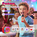 LED Karaoke Machine Toy: Mini Microphone for Kids 4 5 6 7 8 9 10 Year Old Boys Girls Toys Birthday Gifts Portable Bluetooth Speaker with 2 Wireless Mics for Adults Boy Girl Ages 3-12 by TinyTreasures Baby Boutique