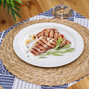 Defined Deco Woven Placemats Set of 10,12" Round Rattan Placemats,Natural Hand-Woven Water Hyacinth Placemats,Farmhouse Weave Place Mats,Rustic Braided Wicker Table Mats for Dining Table,Home,Wedding. by CozyNest Decor