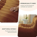 Luxury Sofa Couch Chair, Lazy Floor Seating, Fireside Bean Bag Chair, Ergonomic Tatami Sofa Lounger for Living Room, Bedroom, Office, 3 Seat, Brown by CozyNest Decor