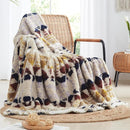 CASAAGUSTO Boho Sherpa Blanket,Teal Aztec Twin Blanket, Ultra Soft, Warm, Cozy, Plush, Thick Fleece Western Blanket for Couch, Bed, Sofa (Khaki 60 * 80 Inch) by CozyNest Decor