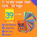 51 PCS Number Flashcards, 0-50 Double Sided Printed Cards with 2 Reclosable Rings, Learn Numbers, Learn to Count-Fun Learning and Educational Flashcards Learning Tool for Kids, Preschoolers, Toddlers by TinyTreasures Baby Boutique