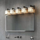 Modern Black Crystal Bathroom Vanity Light - 5-Lights Wall Light Fixtures by CozyNest Decor