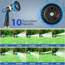 Retractable Garden Hose Reel, 1/2" x 131FT Heavy Duty Automatic Retractable Hose Reel Wall Mount, with 10- Function Sprayer Nozzle, Any Length Lock/Auto Rewind/180°Swivel by GreenHaven Gardens