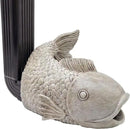 Real Fish Sculpture Gutter Diverter Rain,Eco-Friendly Resin Gutter Extender Diverter,Deco Gutter Extension Downspout, Splash Block, Perfect Rain Gutter Downspout Extension for 3"x4" Downspouts by GreenHaven Gardens