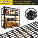 REIBII 40" W Garage Shelving 2240 LBS Storage Shelves Adjustable Heavy Duty Shelving 4 Tier Metal Shelves for Storage 59.5"H Metal Shelf for Pantry Basement Warehouse 40"W × 19.5"D × 59.5"H, 4 Pack by GreenHaven Gardens