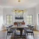 Modern Crystal Chandeliers for Dining Room Over Table, 40" Round Gold Tree Branche Chandelier, Large Crystal Chandelier for Living Room,High Ceiling,Foyer,Entryway,Kitchen Island,Staircase by CozyNest Decor