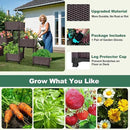 Emalie Raised Garden Beds Elevated Plastic Planter Box with Drainage Plugs Perfect for Vegetables Flowers Herbs Growing Outdoor, 73.0" Lx15.7 Wx40.9 H Brown by GreenHaven Gardens