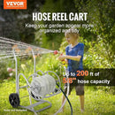 VEVOR Hose Reel Cart, Hold Up to 200 ft of 5/8 in Hose (Hose Not Included), Garden Water Hose Carts Mobile Tools with Wheels, Heavy Duty Powder-Coated Steel Outdoor Planting for Garden, Yard, Lawn by GreenHaven Gardens