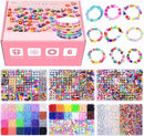 Christmas Gift Set,10000PCS Polymer Clay Beads Bracelet Making kit, Cute Fun Beads Fruit Flower Animal Cake Butterfly Heart Beads Charms for Jewelry Making DIY Accessories for Children Girls by TinyTreasures Baby Boutique