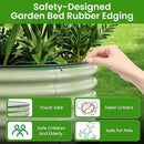 Round Raised Garden Bed Kit, 3.5x3.5x1.4Ft Outdoor Zinc-Aluminum-Magnesium Metal Flower Beds Stainless Steel Patio Ground Planter for Planting Vegetables (Light Green) by GreenHaven Gardens