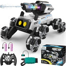 Robot Dog RC Stunt Car Toys - Gesture Sensing Remote Control car with Mecanum Wheels, LED Eyes, 3 Sound Effects,Water-Shooting Turret & RGB Lights,Birthday Gift for Kids Boys Girls by TinyTreasures Baby Boutique