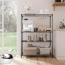 IZEUK 1400 LBS Garage Black Shelving Wide Storage Shelves 4 Tier Adjustable Heavy Duty Metal Wire Rack Standing Shelf Unit for Kitchen Office College Dorm Garage Warehouse 15.8" x 45.8"x 59.4" by CozyNest Decor