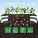 Gardmax Galvanized Raised Garden Bed, Lightweight Planter Boxes Outdoor with Easy Assembly, Large Garden Bed for Vegetables, Fruits, Flower Silver 8FT by GreenHaven Gardens